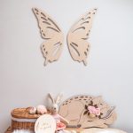 Drewniane skrzydła motyla do pokoju dziewczynki