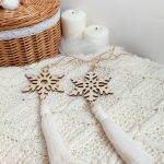 Zawieszki świąteczne płatki śniegu z chwostem