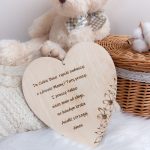 Drewniane serce z modlitwą dla dziecka