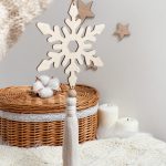 Zawieszka świąteczna płatek śniegu z chwostem