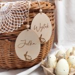 Wielkanocne zawieszki jajka z królikiem